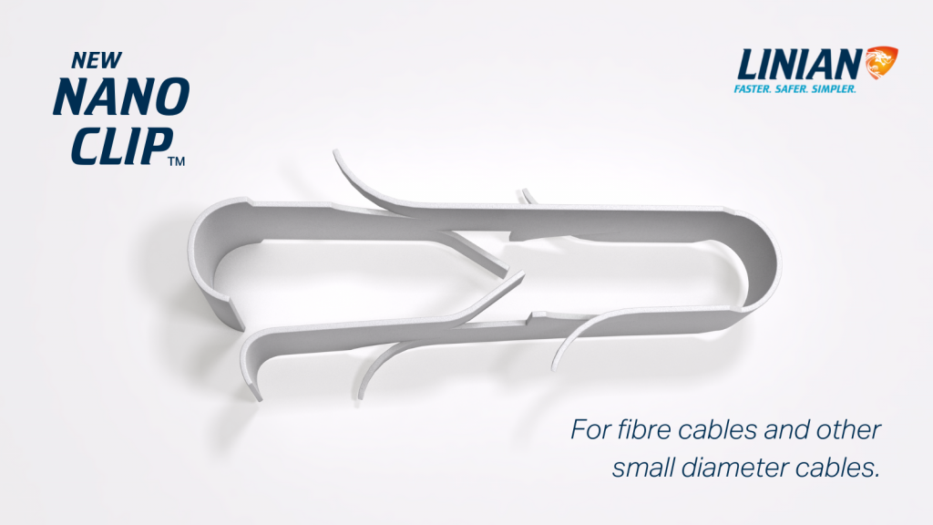 LINIAN NanoClip™ white cable clip.