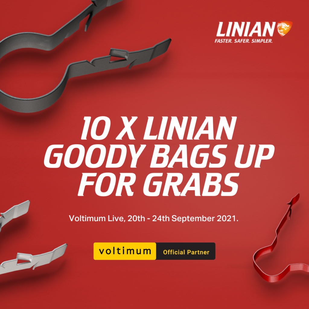 10 x LINIAN Goody Bags promo image for Voltimum Live event. Are you a winner?